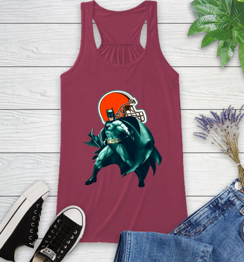 NFL Batman Football Sports Cleveland Browns Racerback Tank 8
