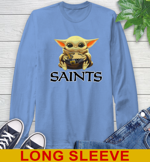 NFL Football New Orleans Saints Baby Yoda Star Wars Shirt Long Sleeve T-Shirt 11