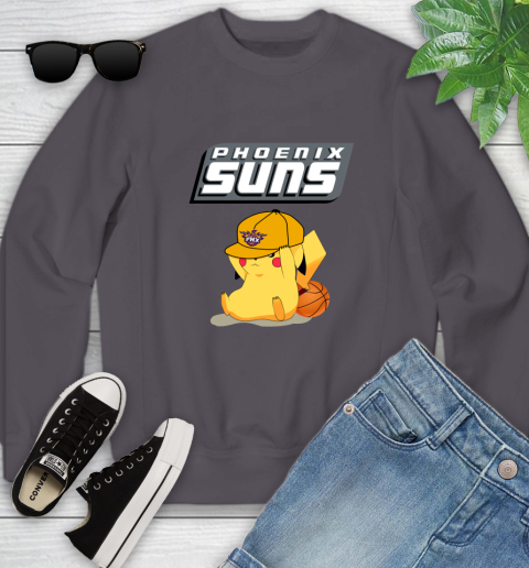 NBA Pikachu Basketball Sports Phoenix Suns Youth Sweatshirt 6