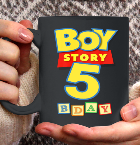 Toy Blocks Boy Story 5 Year Old Birthday Ceramic Mug 11oz