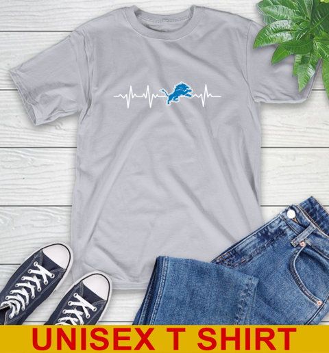 Detroit Lions NFL Football Heart Beat Shirt T-Shirt 5