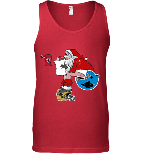 uxsn santa claus tampa bay buccaneers shit on other teams christmas unisex tank 17 front red