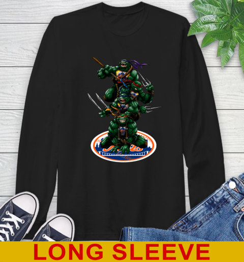 MLB Baseball New York Mets Teenage Mutant Ninja Turtles Shirt Long Sleeve T-Shirt 2