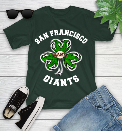 MLB an Francisco Giants Three Leaf Clover St Patrick's Day Baseball Sports Youth T-Shirt 5