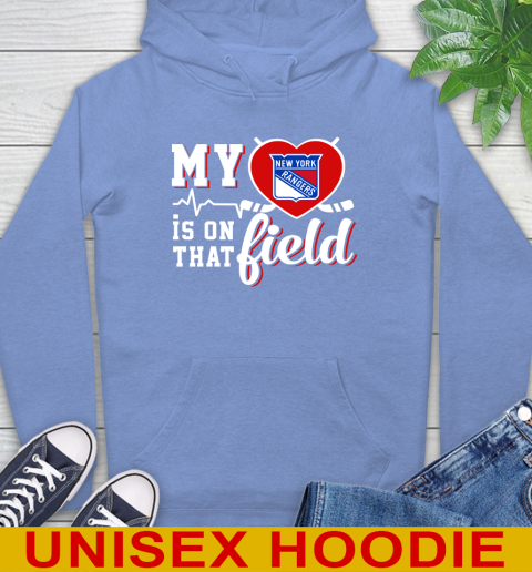 NHL My Heart Is On That Field Hockey Sports New York Rangers Hoodie 11