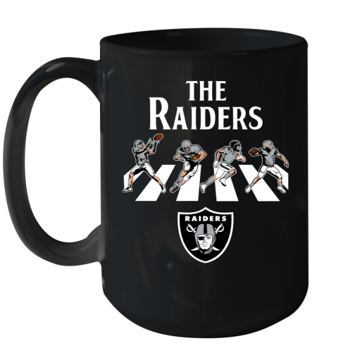 NFL Football Oakland Raiders The Beatles Rock Band Shirt Ceramic Mug 15oz
