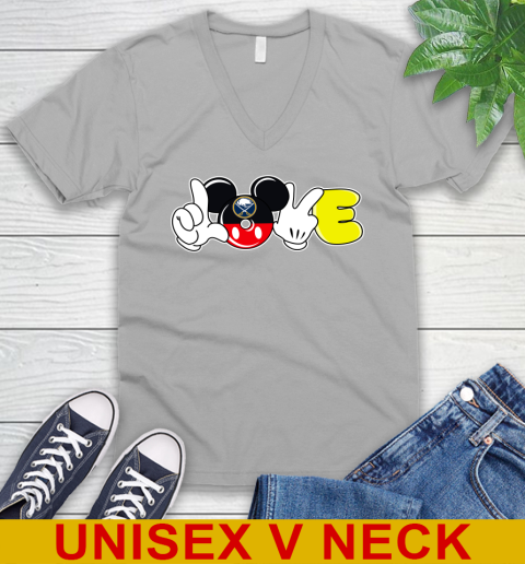 Buffalo Sabres NHL Hockey Love Mickey Disney Sports V-Neck T-Shirt 4