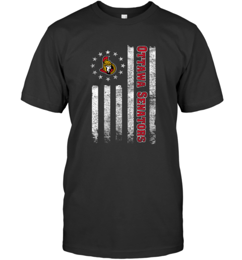 NHL American Flag Hockey Sports Ottawa Senators T-Shirt