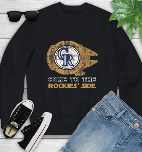 MLB Come To The Colorado Rockies Side Star Wars Baseball Sports Youth Sweatshirt