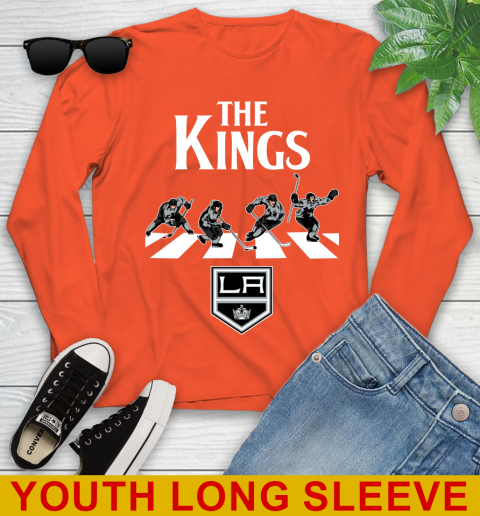 NHL Hockey Los Angeles Kings The Beatles Rock Band Shirt Youth Long Sleeve 3