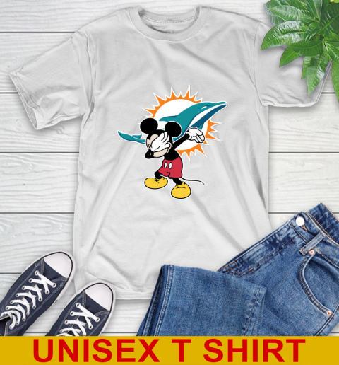 Miami Dolphins NFL Football Dabbing Mickey Disney Sports T-Shirt