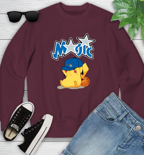 NBA Pikachu Basketball Sports Orlando Magic Youth Sweatshirt 5