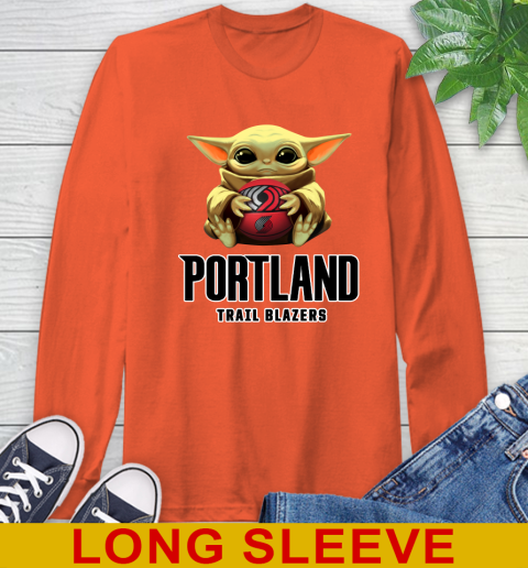 NBA Basketball Portland Trail Blazers Star Wars Baby Yoda Shirt 62