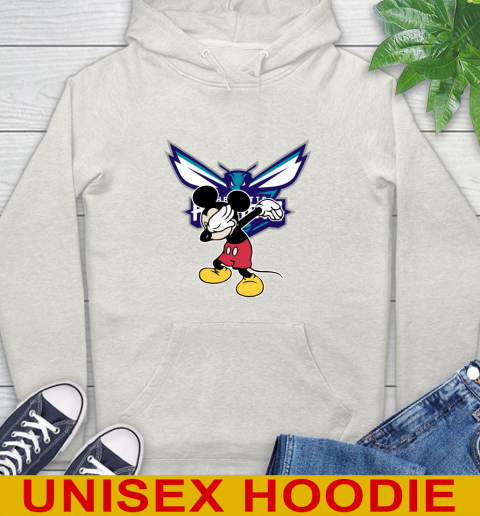 Charlotte Hornets NBA Basketball Dabbing Mickey Disney Sports Hoodie 12