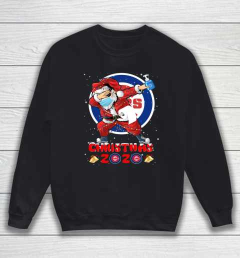 Chicago Cubs Funny Santa Claus Dabbing Christmas 2020 MLB Sweatshirt