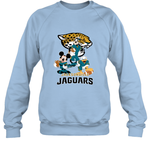 Mickey Donald Goofy The Three Jacksonville Jaguars Football Sweatshirt 