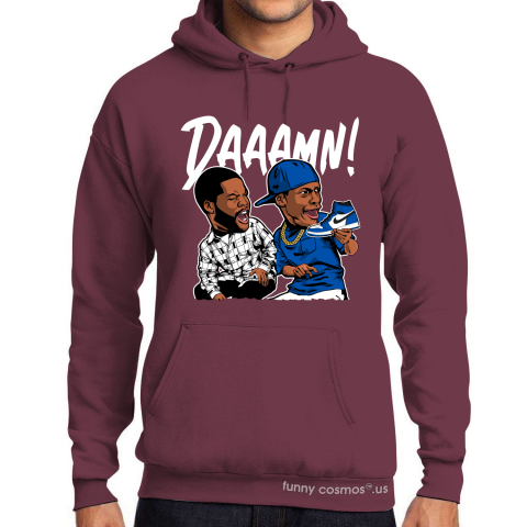 Air Jordan 1 Game Royal 1 Matching Sneaker Tshirt Daaamn meme Blue and White Jordan Shirt