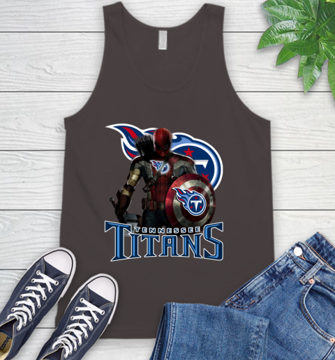 NFL Captain America Thor Spider Man Hawkeye Avengers Endgame Football Tennessee Titans Tank Top 7
