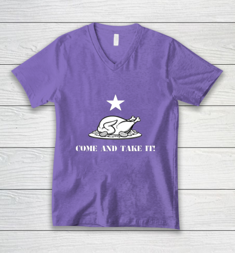 Thanksgiving Come And Take It Turkey Dinner V-Neck T-Shirt 8