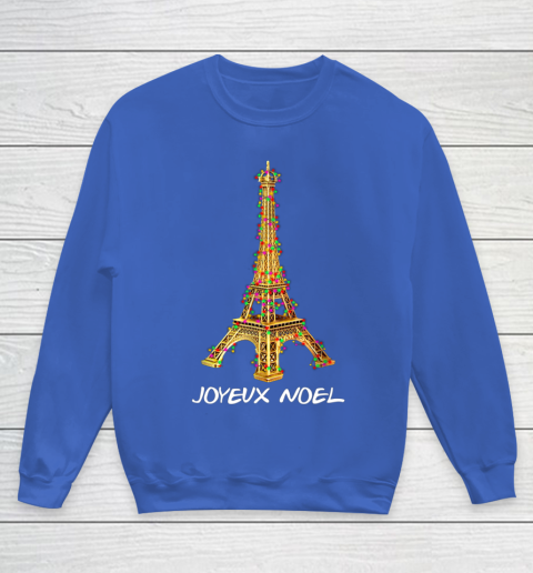 Joyeux Noel French Merry Christmas Eiffel Tower Youth Sweatshirt 6