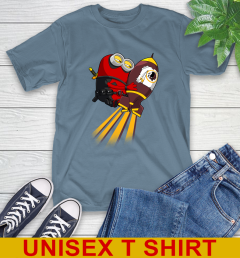 NFL Football Washington Redskins Deadpool Minion Marvel Shirt T-Shirt 8