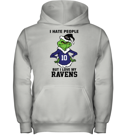 I Hate People But I Love My Ravens Baltimore Ravens NFL Teams Youth Hoodie