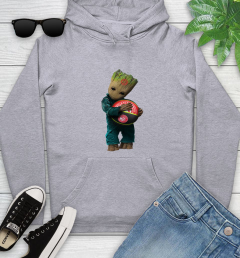 NBA Groot Guardians Of The Galaxy Basketball Sports Atlanta Hawks Youth Hoodie 6