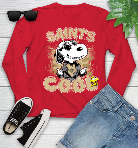 NFL Football New Orleans Saints Cool Snoopy Shirt Youth Long Sleeve 10