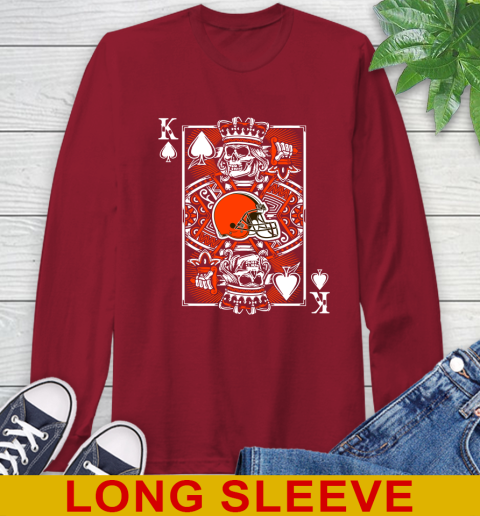 Cleveland Browns NFL Football The King Of Spades Death Cards Shirt Long Sleeve T-Shirt 9