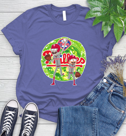 MLB Philadelphia Phillies Rick And Morty Baseball Sports Women's T-Shirt 11