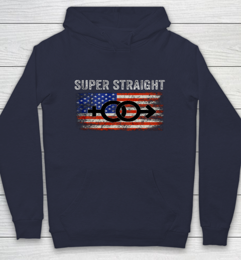 Vintage Us Flag Gender Identity Super Straight Identity Hoodie 2