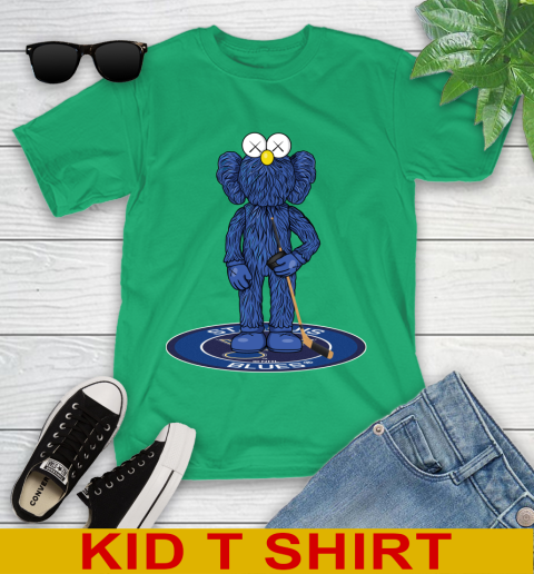 NHL Hockey St.Louis Blues Kaws Bff Blue Figure Shirt Youth T-Shirt 6