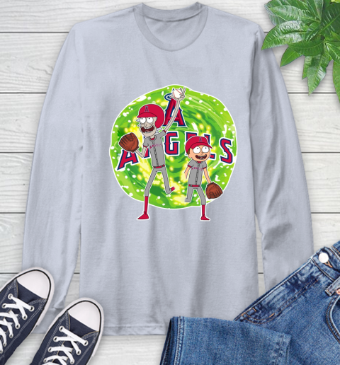 MLB Los Angeles Angels Rick And Morty Baseball Sports Long Sleeve T-Shirt 6