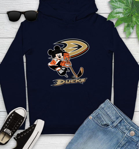 NHL Anaheim Ducks Mickey Mouse Disney Hockey T Shirt Youth Hoodie 4
