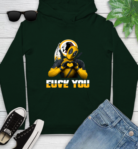 NHL Washington Redskins Deadpool Love You Fuck You Football Sports Youth Hoodie 14