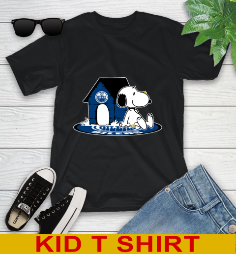 NHL Hockey Edmonton Oilers Snoopy The Peanuts Movie Shirt Youth T-Shirt 2