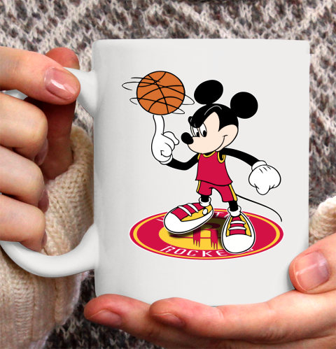 NBA Basketball Houston Rockets Cheerful Mickey Disney Shirt Ceramic Mug 11oz 2