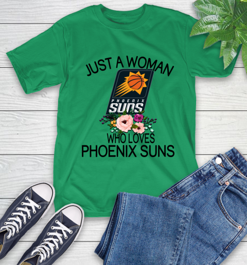 NBA Just A Woman Who Loves Phoenix Suns Basketball Sports T-Shirt 5