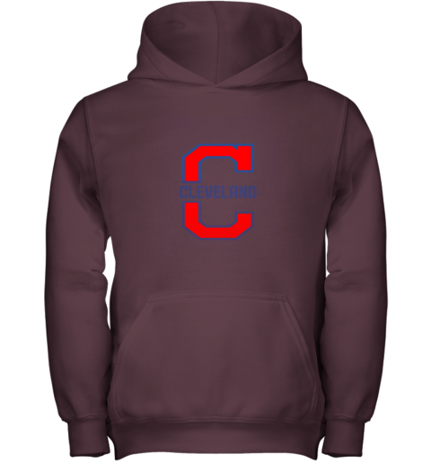 hvil cleveland hometown indian tribe vintage for baseball fans youth hoodie 43 front maroon