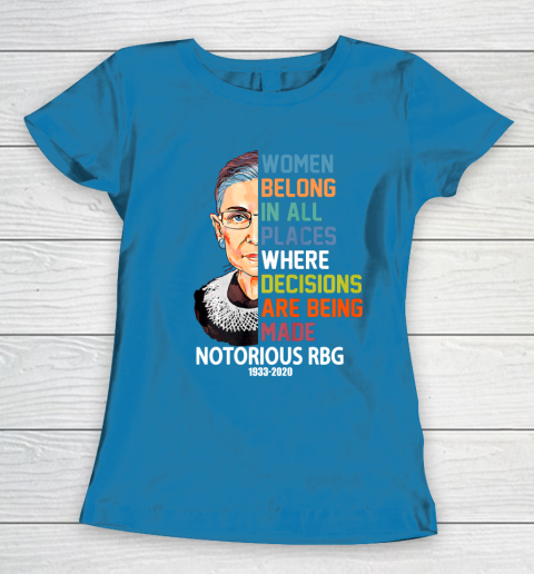 Notorious RBG 1933  2020 Women Belong In All Places Ruth Bader Ginsburg Women's T-Shirt 6
