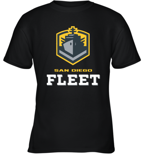 San Diego Fleet logo okz3 san diego fleetlogo youth t shirt 26 front black