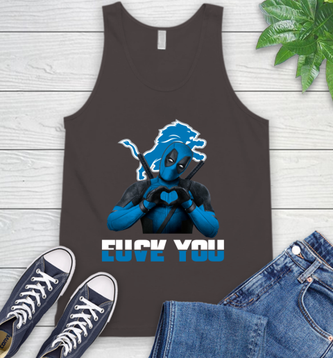 NHL Detroit Lions Deadpool Love You Fuck You Football Sports Tank Top 6