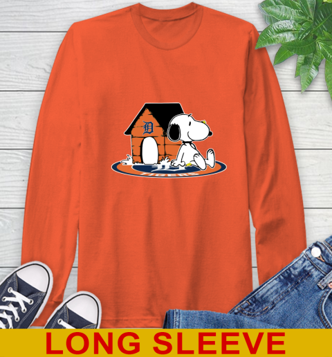 MLB Baseball Detroit Tigers Snoopy The Peanuts Movie Shirt Long Sleeve T-Shirt 5