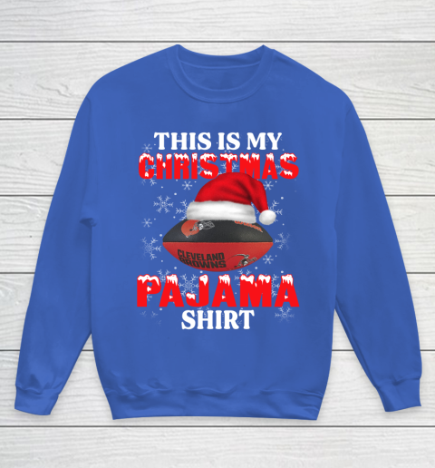 Cleveland Browns This Is My Christmas Pajama Shirt NFL Youth Sweatshirt 6