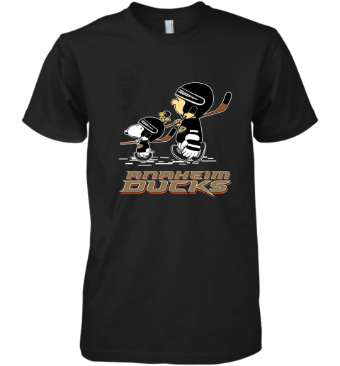 Let's Play Anaheim Ducks Ice Hockey Snoopy NHL Premium Men's T-Shirt