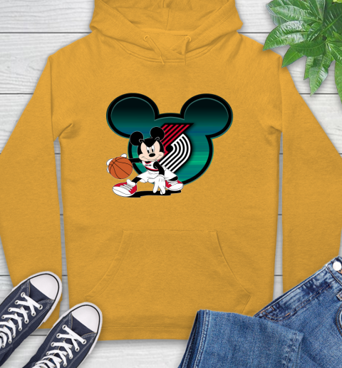 NBA Portland Trail Blazers Mickey Mouse Disney Basketball Hoodie 3