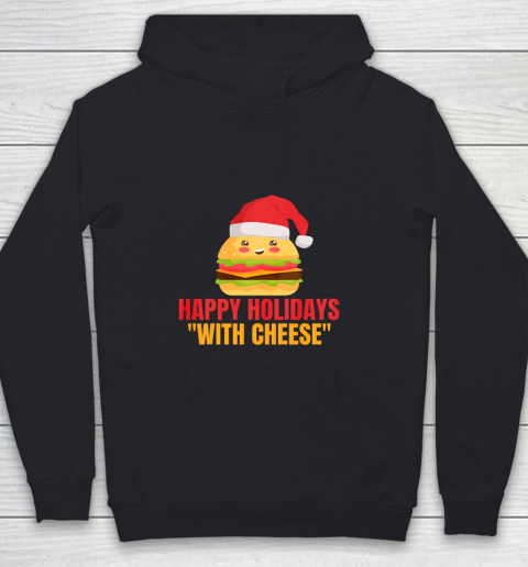 Happy Holidays With Cheese I Burger Santa Youth Hoodie