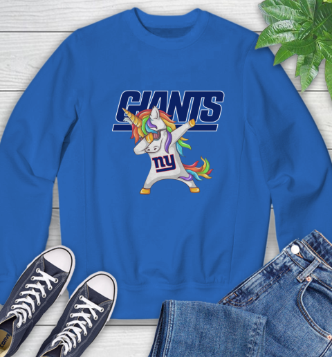 New York Giants NFL Football Funny Unicorn Dabbing Sports Sweatshirt 8