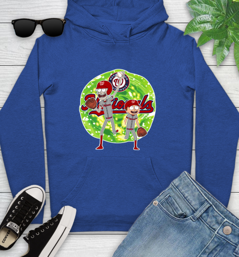 MLB Washington Nationals Rick And Morty Baseball Sports Youth Hoodie 9