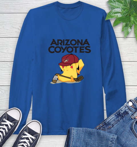 NHL Pikachu Hockey Sports Arizona Coyotes Long Sleeve T-Shirt 9